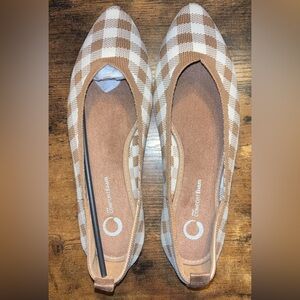 Women's Checkered Loafers - Brown and Cream
